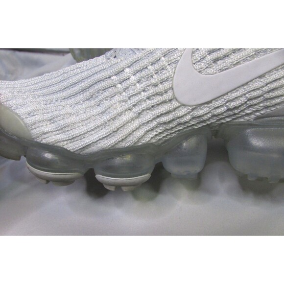 Nike Air VaporMax Flyknit 3 Shoes Womens 7.5 White Platinum Running Sneakers - Picture 11 of 13